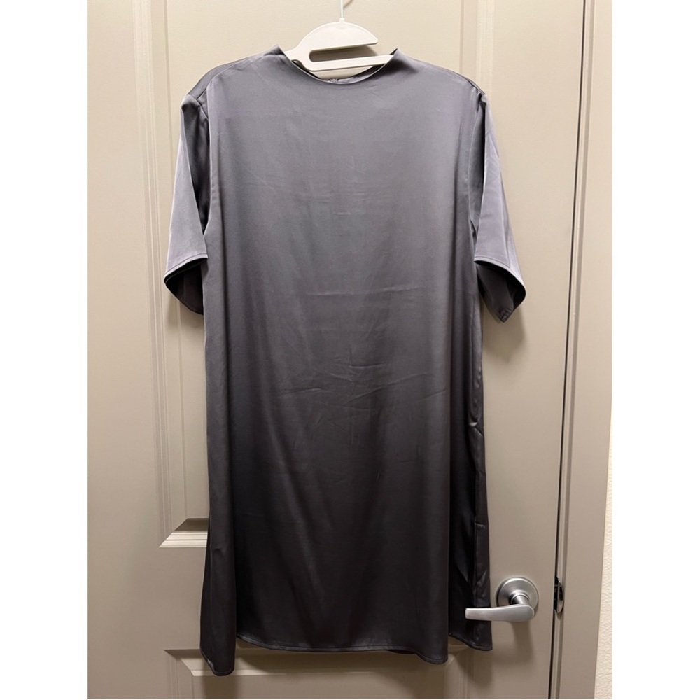 H&M Satin Dress - Size: Small $15
Simple gray dress. Worn once.